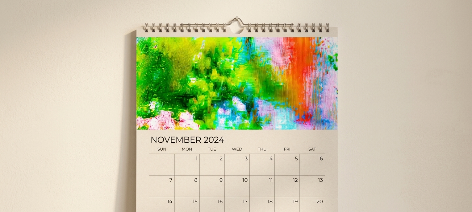 Painted rainstorm  on Wall Calendar