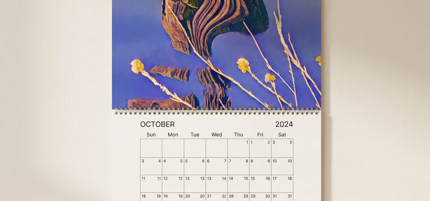 Stumped Reflection  on Wall Calendar